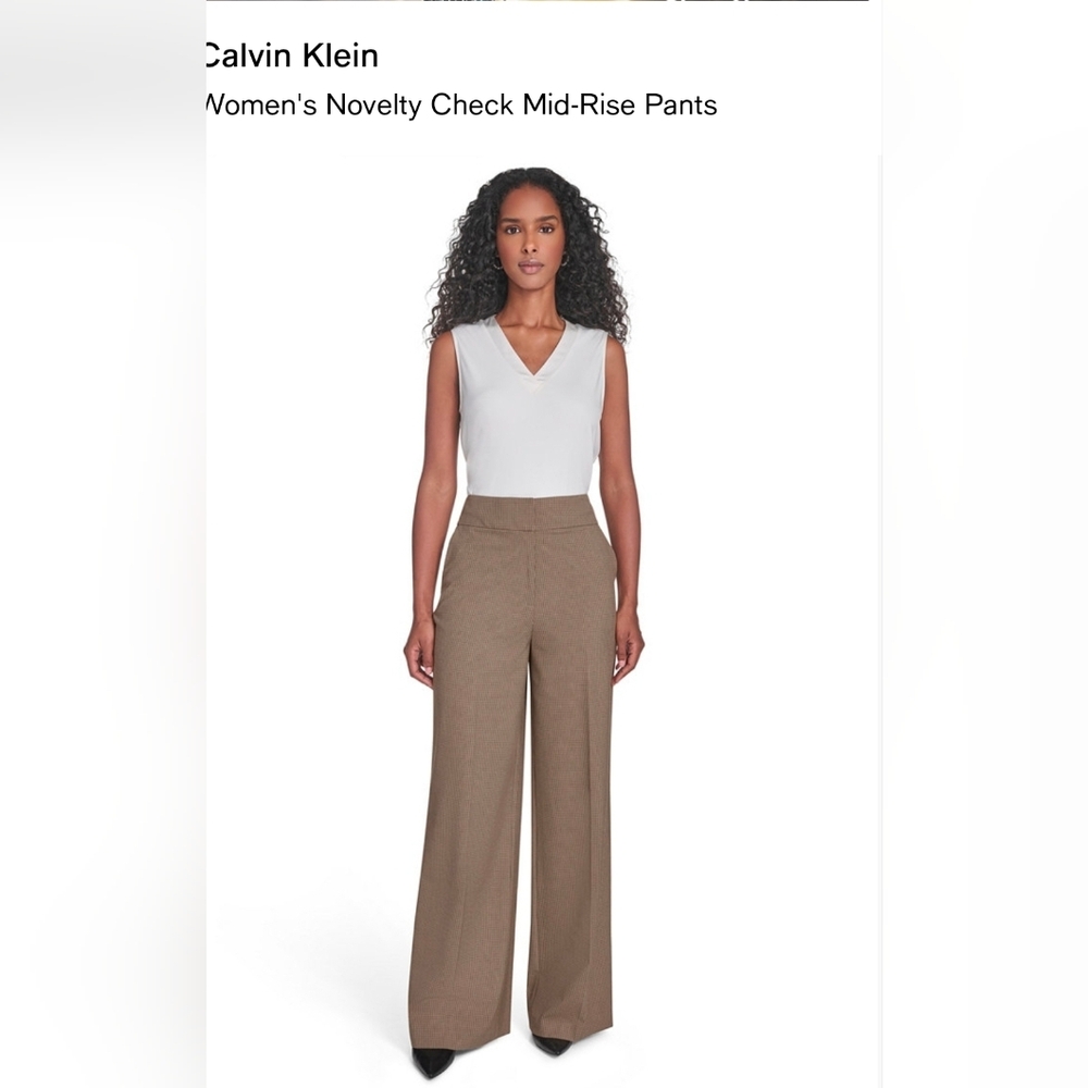 Calvin Klien Mid Rise Check Pants